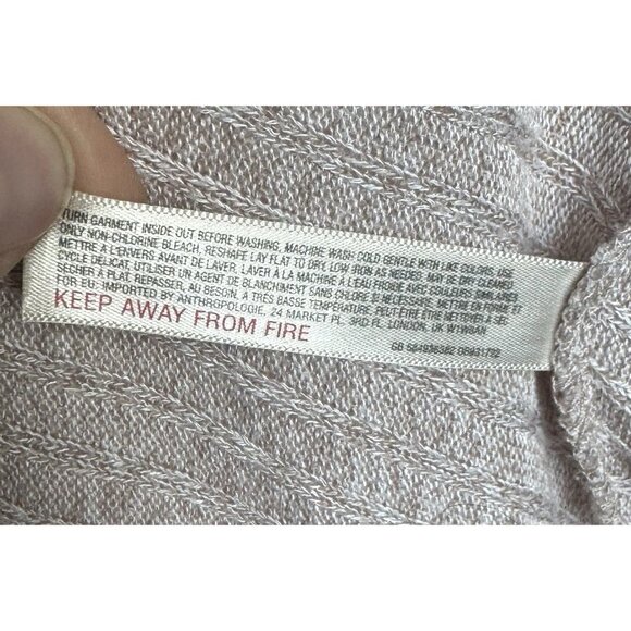 Anthropologie Saturday Sunday Acadia Cloudfleece Ribbed Cardigan Open Small - Picture 11 of 12